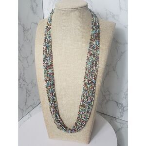 MULTI STRAND Colorful Seed Bead Necklace